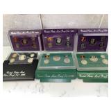 Six US Mint Proof Sets 1990-1998
