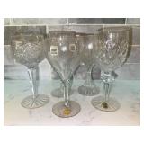 6 Cut Crystal Wine Glasses, Waterford