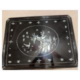 Chinese Black Lacquer Mother-of-Pearl Table