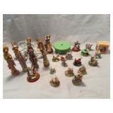 Enesco Easter Parade Bunny Figurine Lot, 25 Pcs
