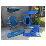 Three Folding Outdoor Shade Chairs with Bags