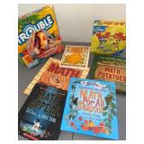 Math Books and Family Board Games Lot