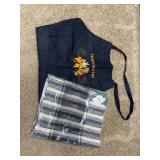 Grillmaster Denim Apron and Cotton Throw Pillow
