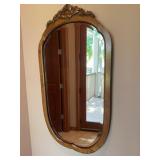 Ornate Carved Wood Framed Wall Mirror