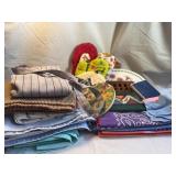 Kitchen Textiles and Portmeirion Plate Lot