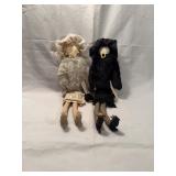 Carmen Manago Cloth Art Dolls Set of 2