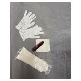 Lace Gloves Leather Gloves and Comb in Case
