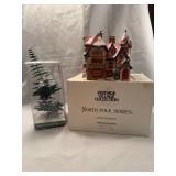 Dept 56 Santa's Workshop and Trees