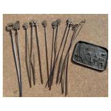 Metal Kebab Skewers and California Souvenir Tray