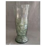 Clear Glass Vase with Decorative Marbles
