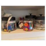 Vintage Button and Craft Supply Jar Lot