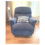 La-Z-Boy Blue Fabric Rocker Recliner