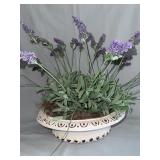 Artificial Lavender Arrangement in Ceramic Ur