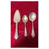 Three Sterling Silver Serving Utensils