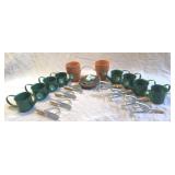 Miniature Metal Garden Tools and Pots Set