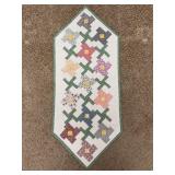 Handmade Floral Patchwork Quilted Table Runner