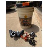 Big Bear Fishing Caddy Bucket and 3 Reels