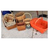 Lot of 10 Woven Wicker and Rattan Baskets
