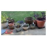 Outdoor Garden Planters and Pots Lot