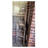 White Metal Four-Tier Corner Plant Stand