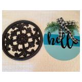 Decorative Round Wall Plaques Set of 2