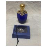 Cobalt Perfume Bottle and Swarovski Star