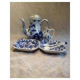 Delft Blue Hand Painted Tea Set Holland