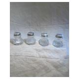 Four Glass Salt and Pepper Shakers