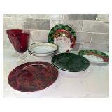 Sakura Holiday Dinnerware and Red Goblets