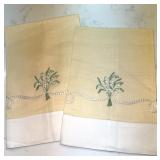 Embroidered Linen Towels, 18' x 24'