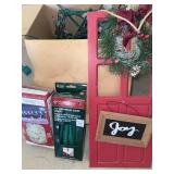 Christmas Decorating Lot with Door Sign