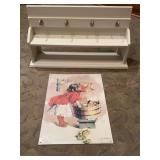 Maud Humphrey Ivory Soap Tin Sign and Shelf