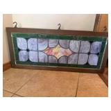 Antique Leaded Stained Glass Window Panel