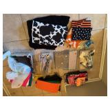 Craft and Sewing Supply Lot With Fabric
