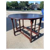 Mahogany Barley Twist Drop Leaf Gateleg Table