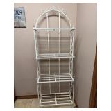 White Metal Three-Tier Bakers Rack Plant Stand