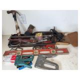 Vintage Hand Tool Lot with Metal Tool Box