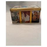 Norman Rockwell Tin with Assorted Cards