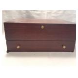Wooden Silverware Chest with Drawer