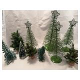 Decorative Mini Christmas Trees, 11 Pieces