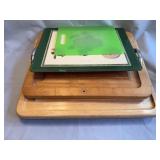 Wood Cutting Boards Trays and Placemats Lot