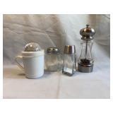 Salt Pepper and Sugar Shaker Lot - Four Pieces