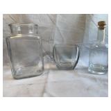 Three Clear Glass Vessels Collection