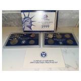 1999 US Mint Proof Set 9 Coins State Quarters