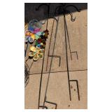 Garden Decor Lot Shepherd Hooks and Spinners