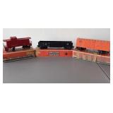 Lionel O Gauge Three Freight Cars With Boxes