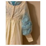 Vintage Satin and Lace Wedding Gown with Veil