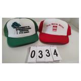 Pair of Vtg. Local Business Hats-Doug...