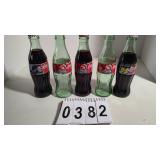 5 NASCAR Coke Bottles-Earnhardt, Elliott, Burton