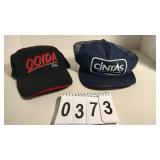 Pair of Vtg Advertising Hats - Cintas & OOIDA